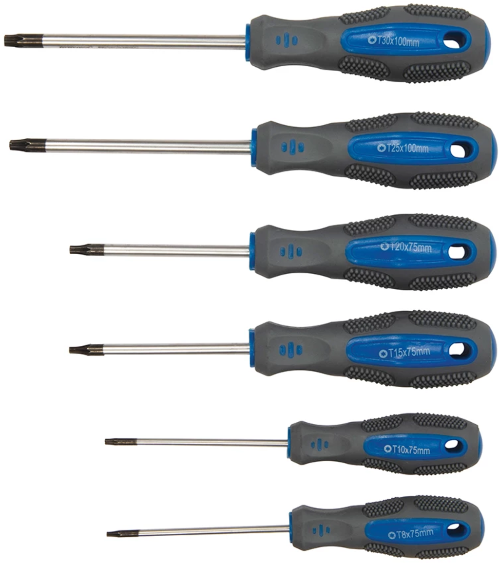 Silverline  Schraubendreher Set, 100-teilig    Handwerkzeuge mit ergonomischen Weichgriffen