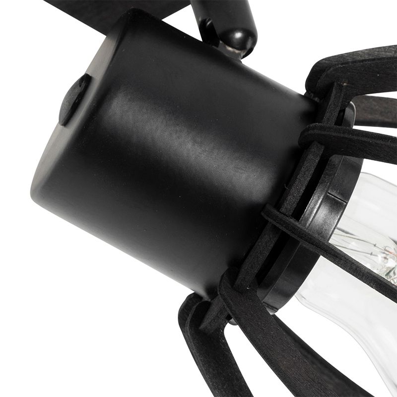 Industriële wandlamp zwart draai- en kantelbaar - Fotu