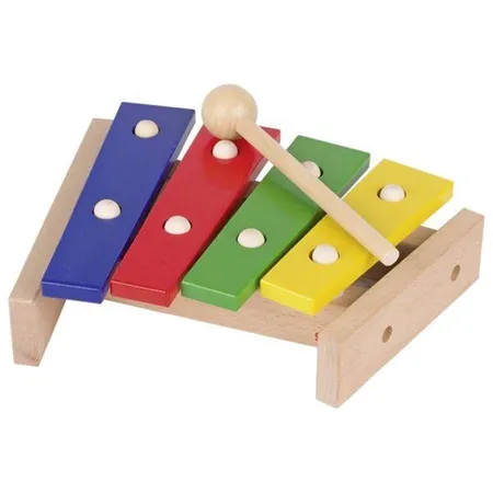 goki Xylophon mit 4-farbigen Tonplatten