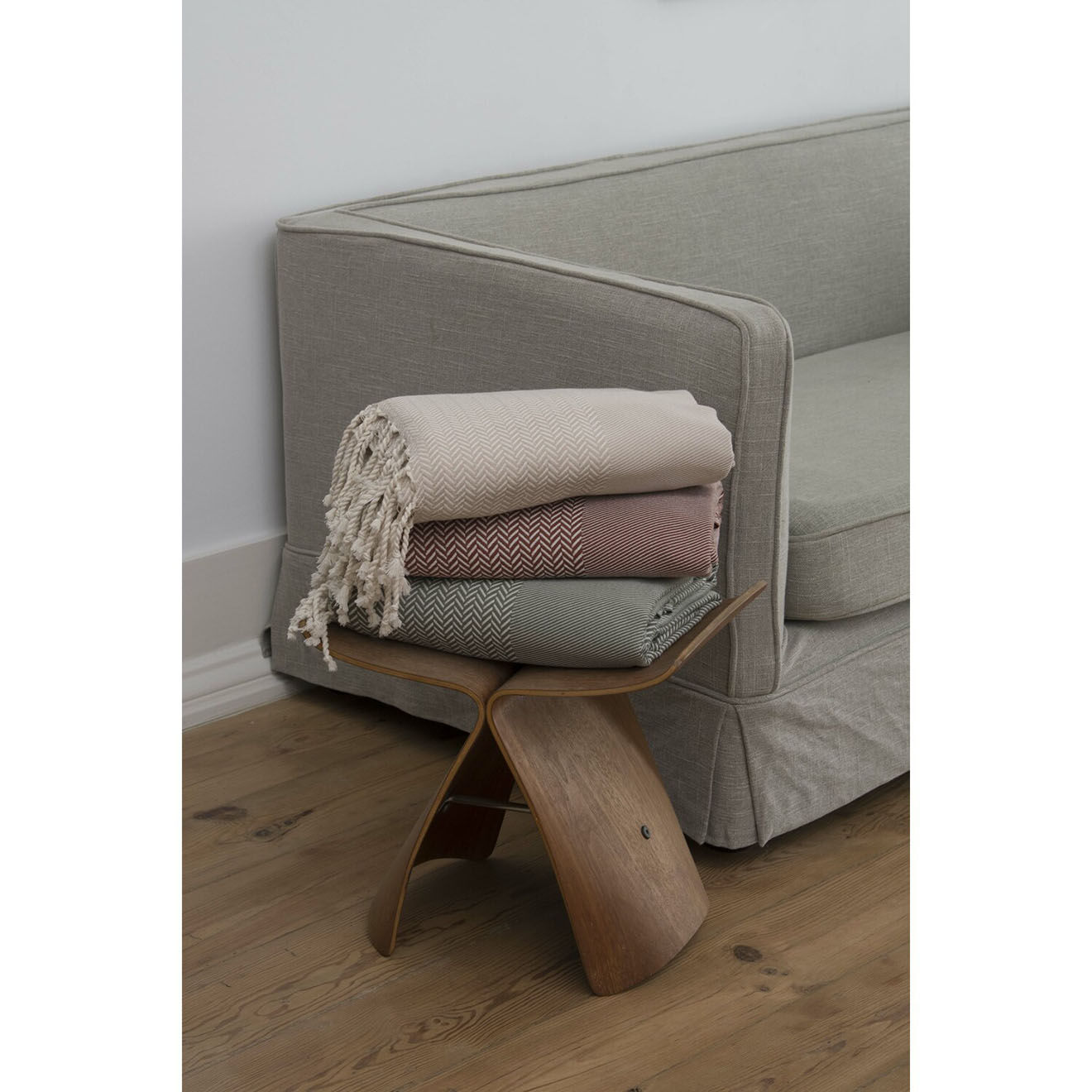 Febronie Plaid coton Oslo olive