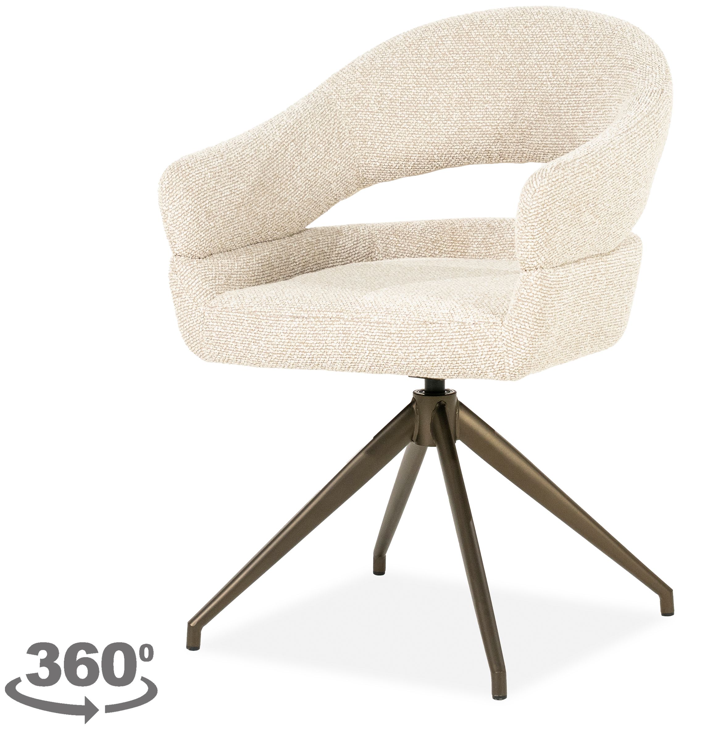 Eetkamerstoel Beige 96456 Hailey B58 x D60 x H80.5 cm