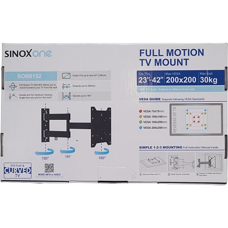Sinox One SOB0152 dreje vægbeslag til 23