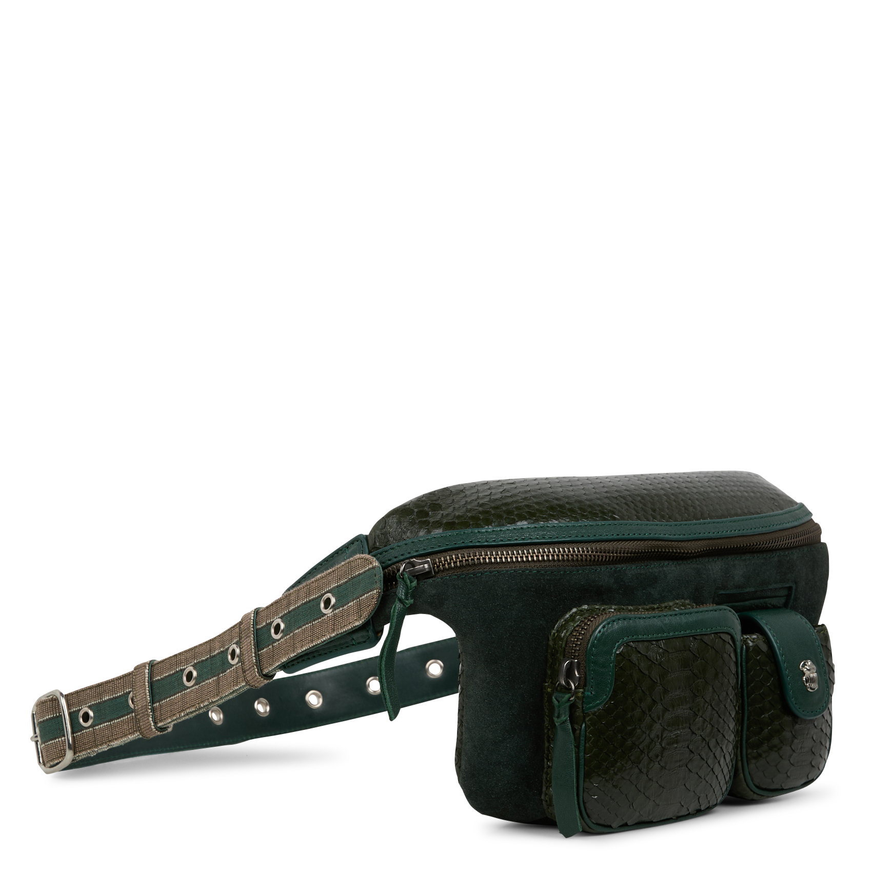 ROMEO - Sac ceinture en cuir de python | Vert