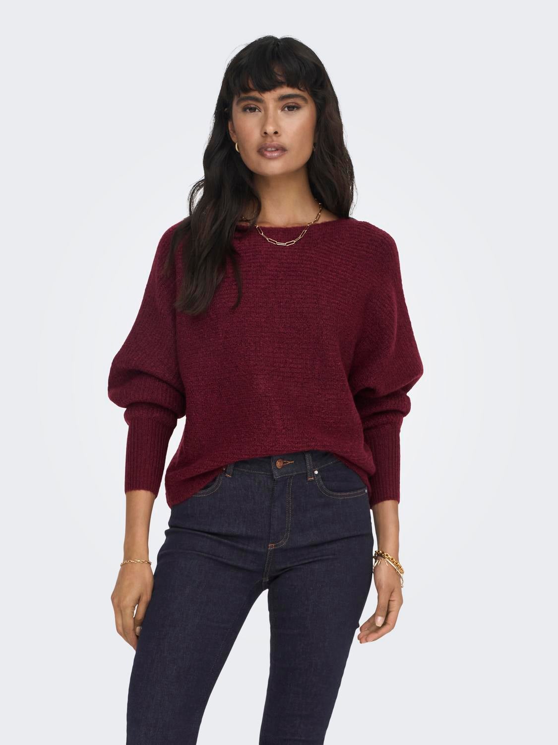 ONLDANIELLA Strickpullover Cabernet