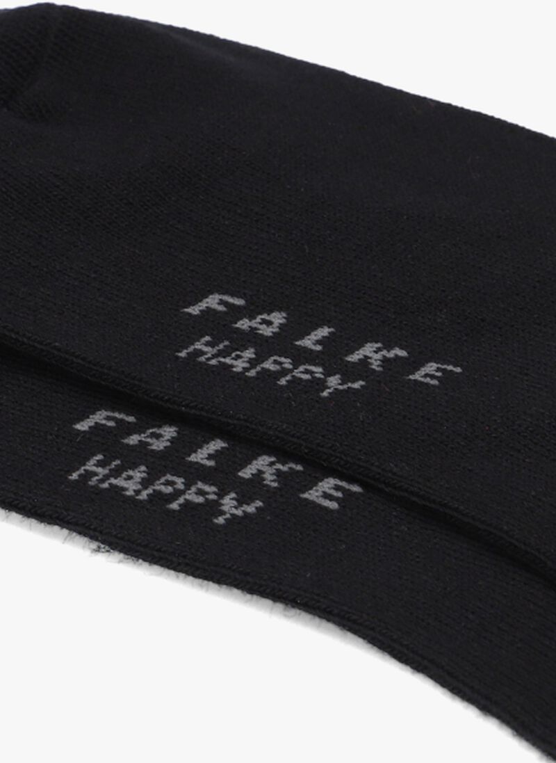 zwarte falke sokken happy 2p