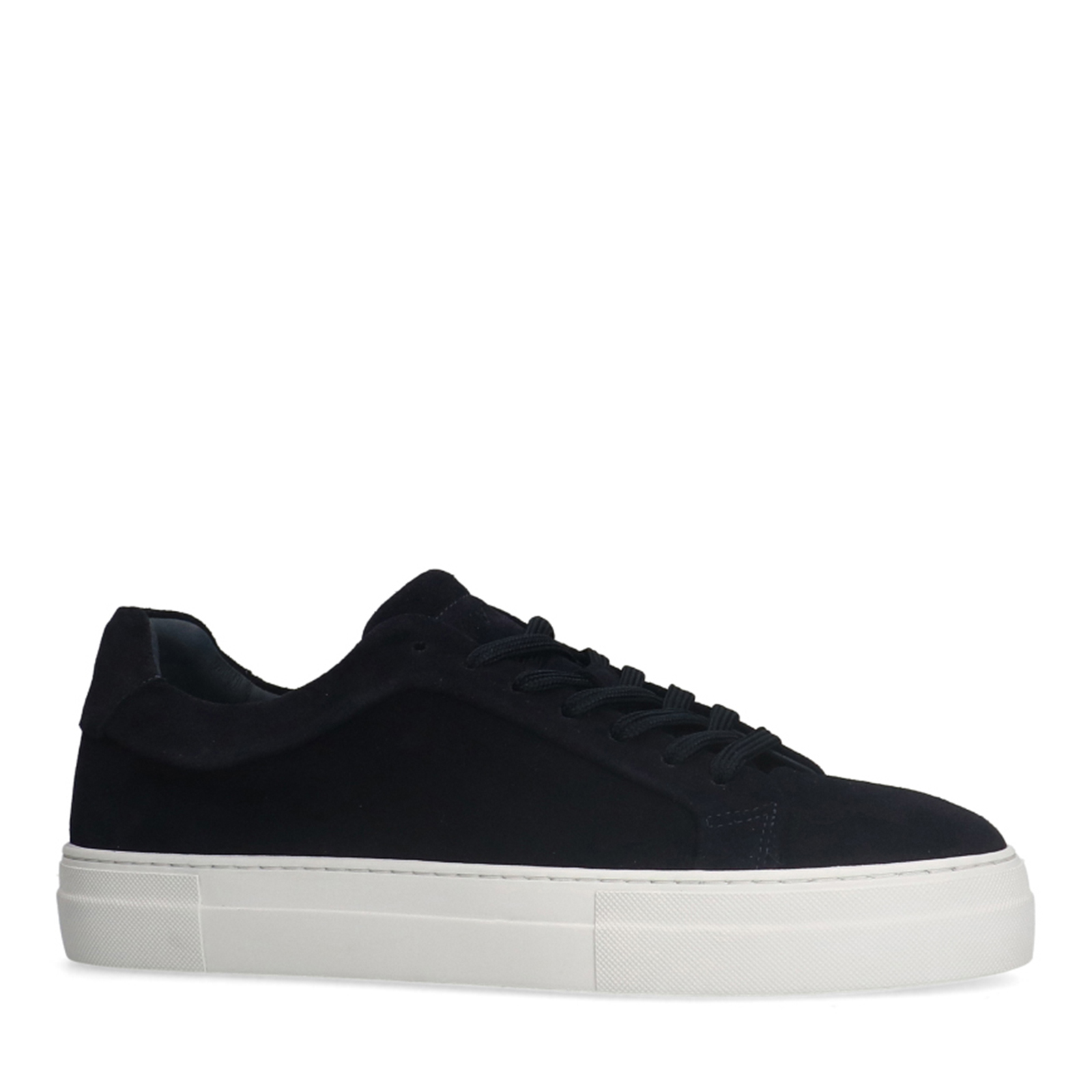 Donkerblauwe suède sneakers