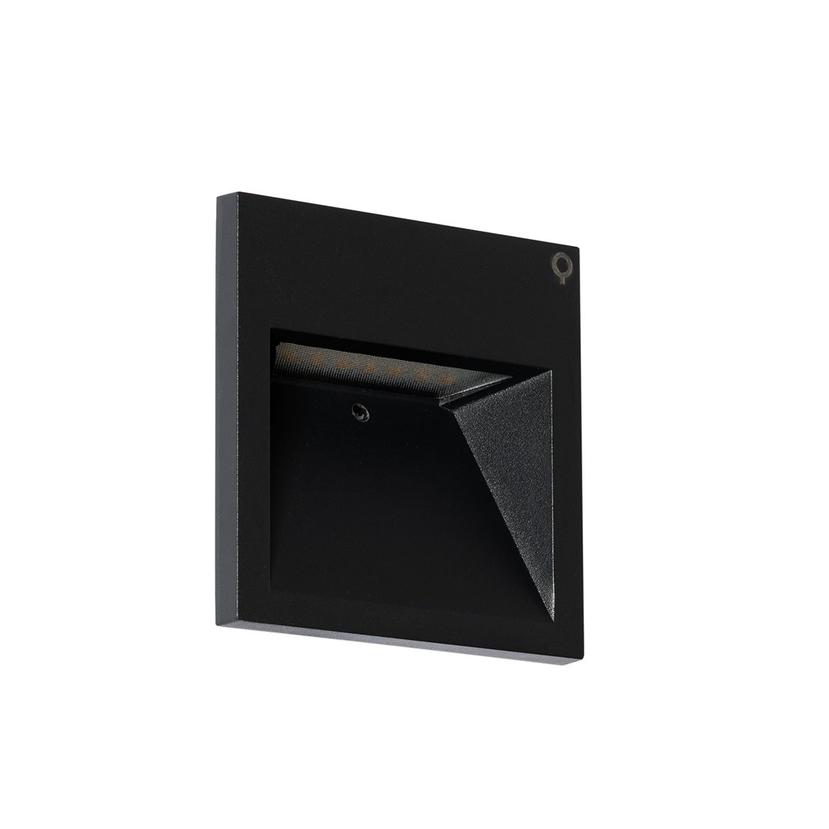 Moderne inbouw wandlamp zwart incl. LED - Gem 2