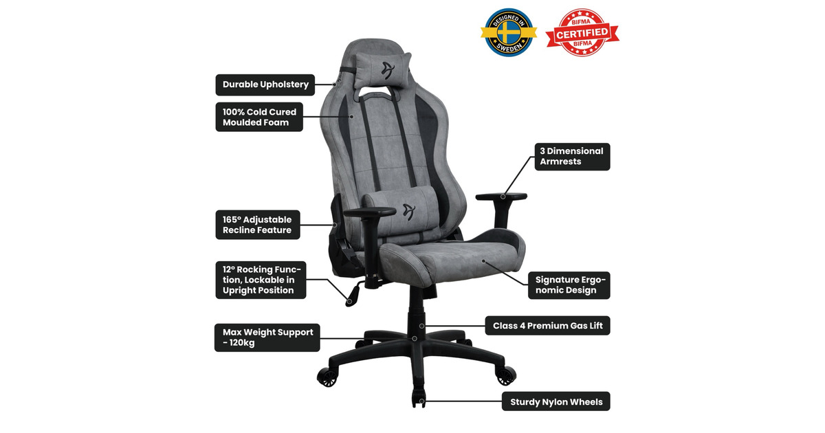 ArozziTorretta Supersoft - Anthracite gamestoel  (Antraciet)
