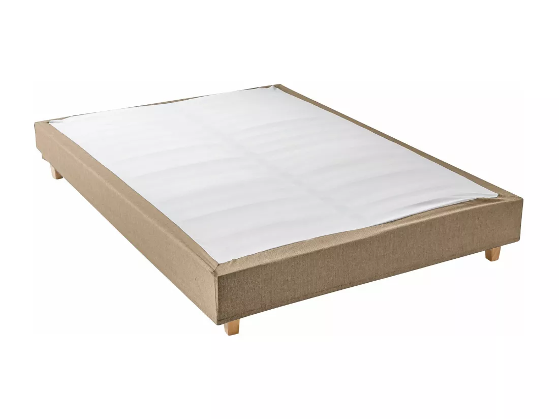 Cache-sommier Beige LEAVE - Someo 90x200 cm