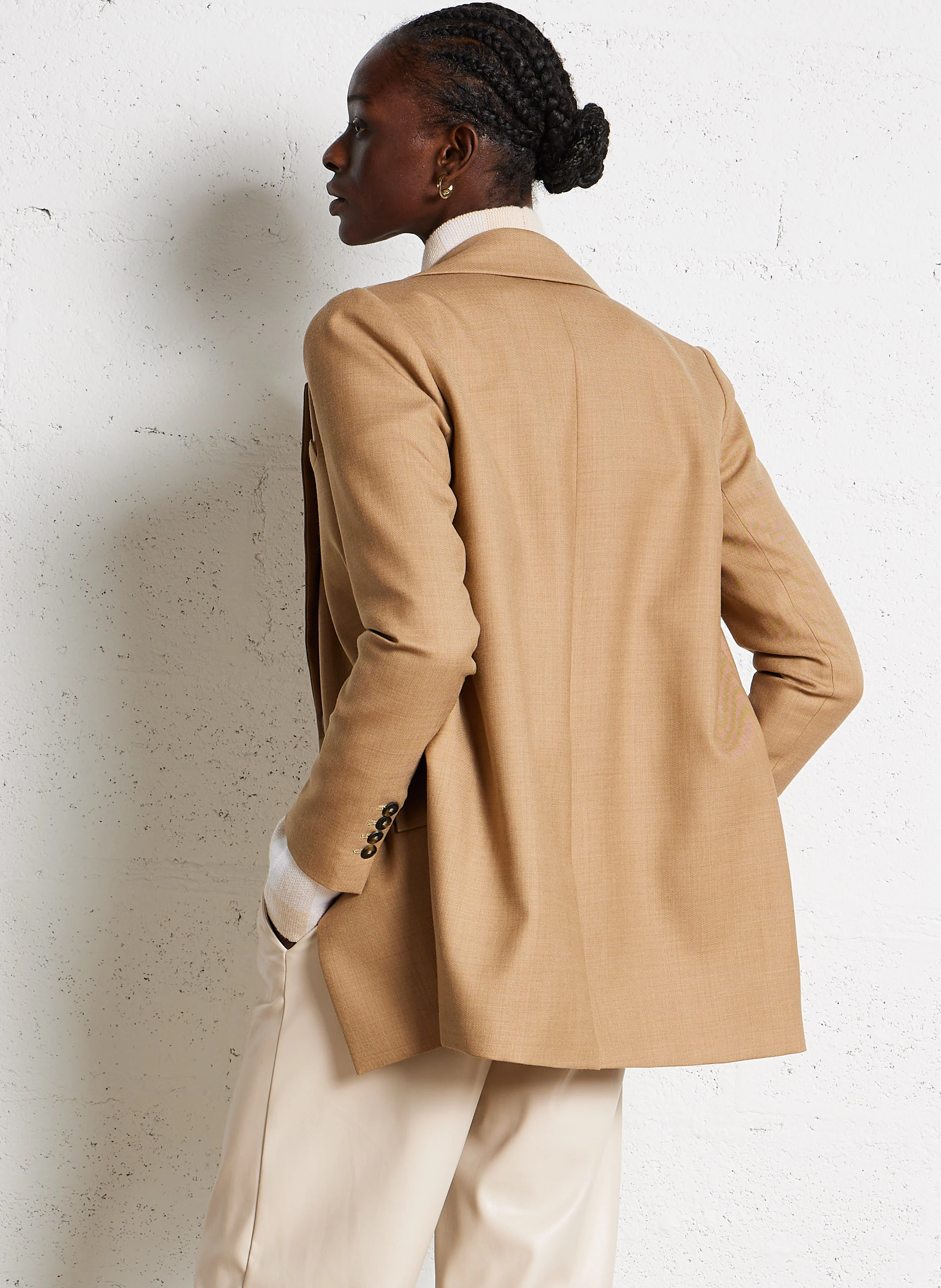 NORTON - Veste col tailleur masculine en laine vierge | Marron
