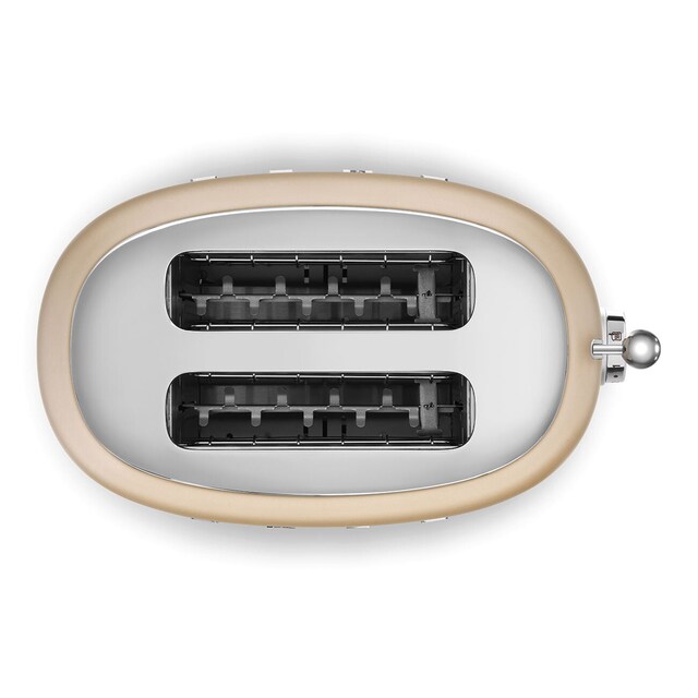 SMEG Toaster 2-Schlitz KOMPAKT Champagner matt