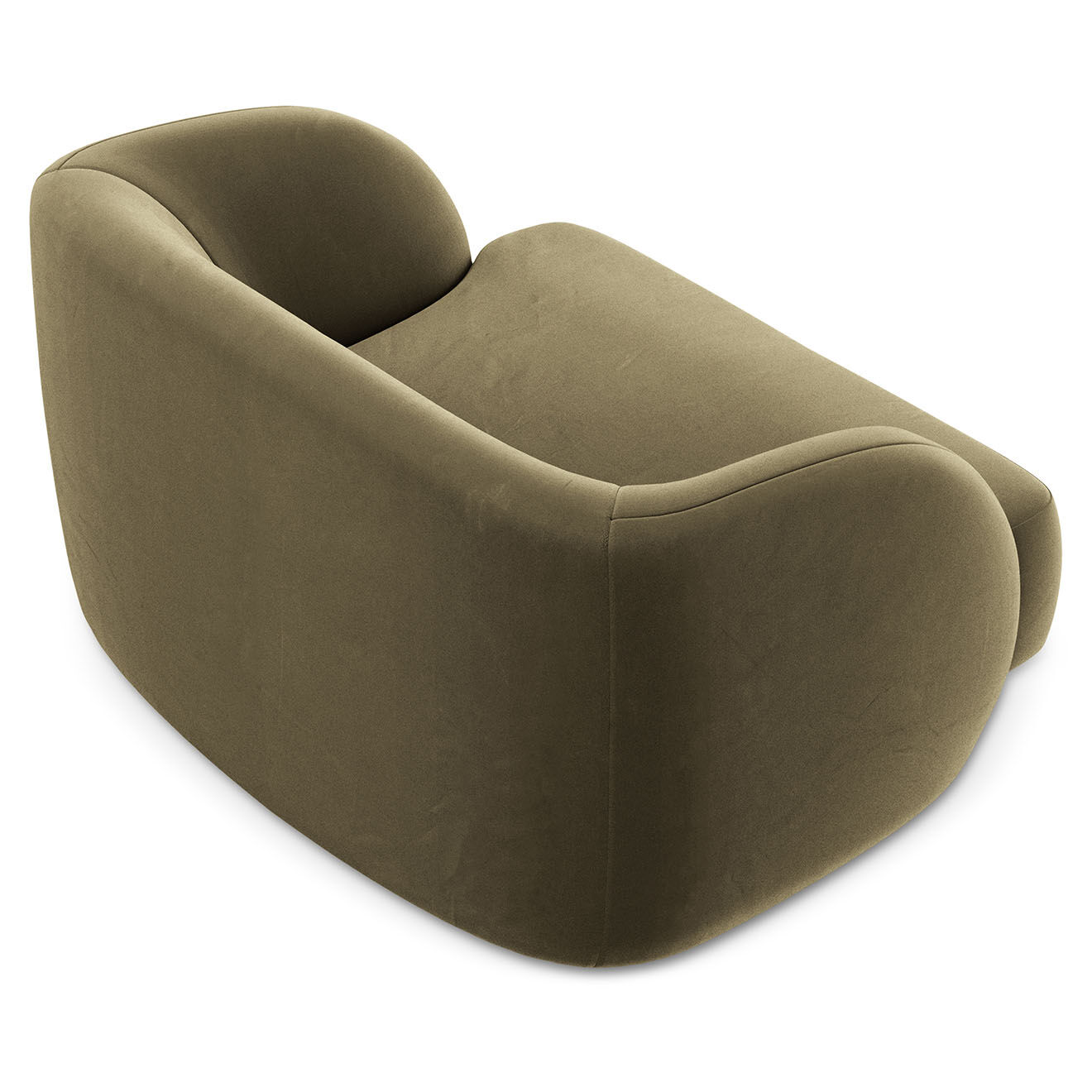 Micadoni Limited Edition Fauteuil en Velours Miley vert - 109x85x74 cm