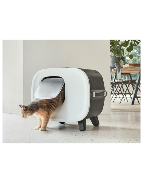 Savic Kattentoilet Mira De Luxe - Kattenbak - 45.5x44x49.5 cm Antraciet Kattentoilet