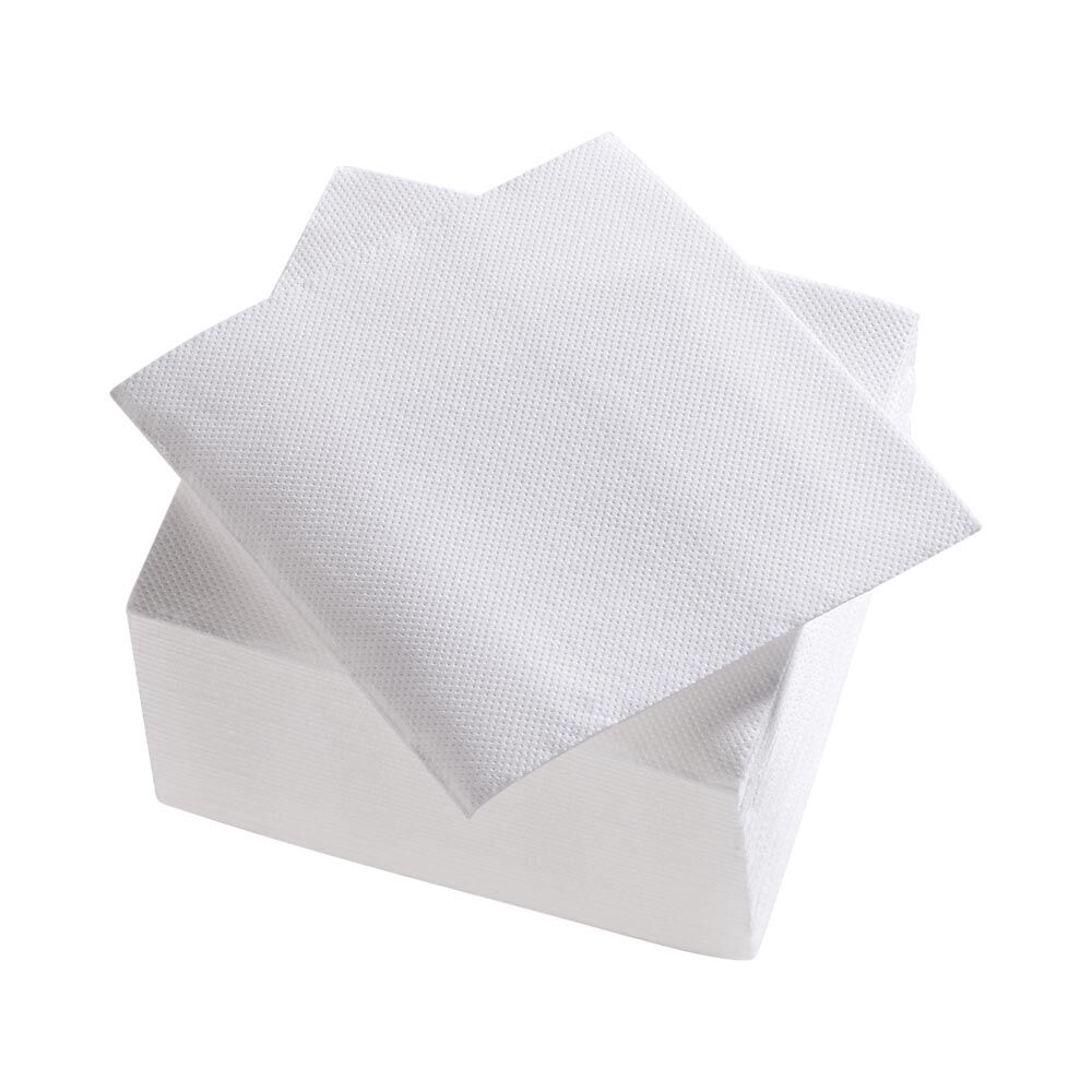 Serviettes cocktail carrée 2 plis Tex Touch blanche x50