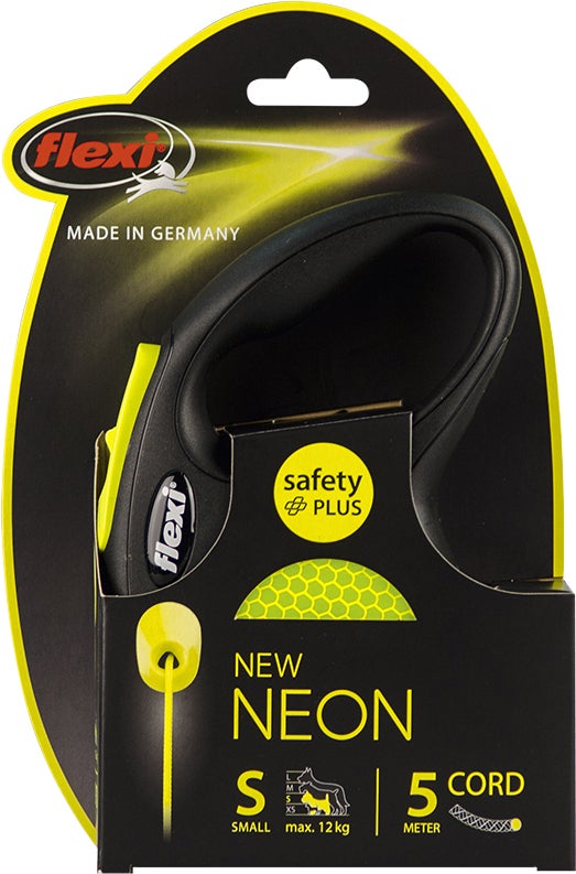 Flexi rollijn New Neon Koord S zwart 5 m