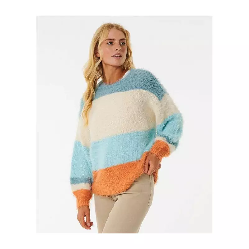 Pull femme RIPCURL Sunrise Sessions Sweater Light Blue XS