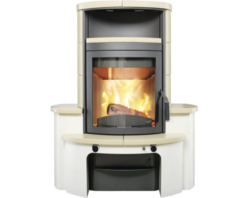 Hark Avenso GT ECOplus keramische houtkachel, crème, 8 kW