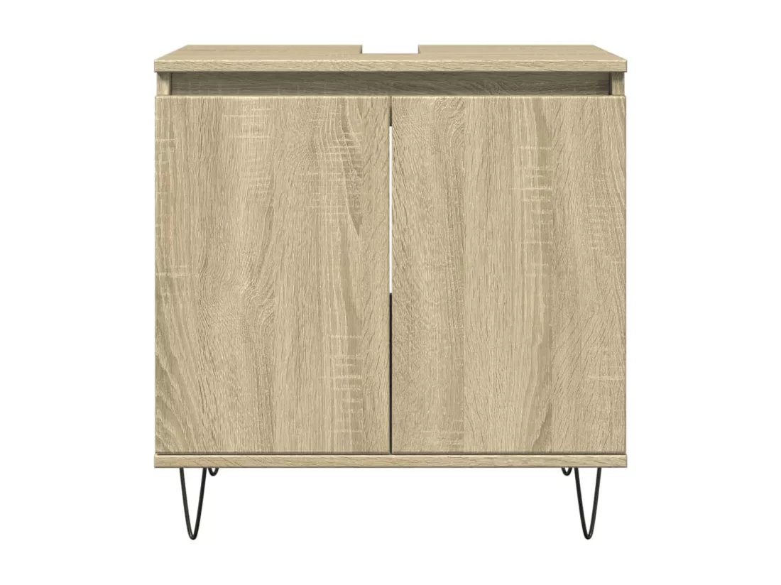 Armoire de bain chêne sonoma 58x33x60 cm bois d'ingénierie