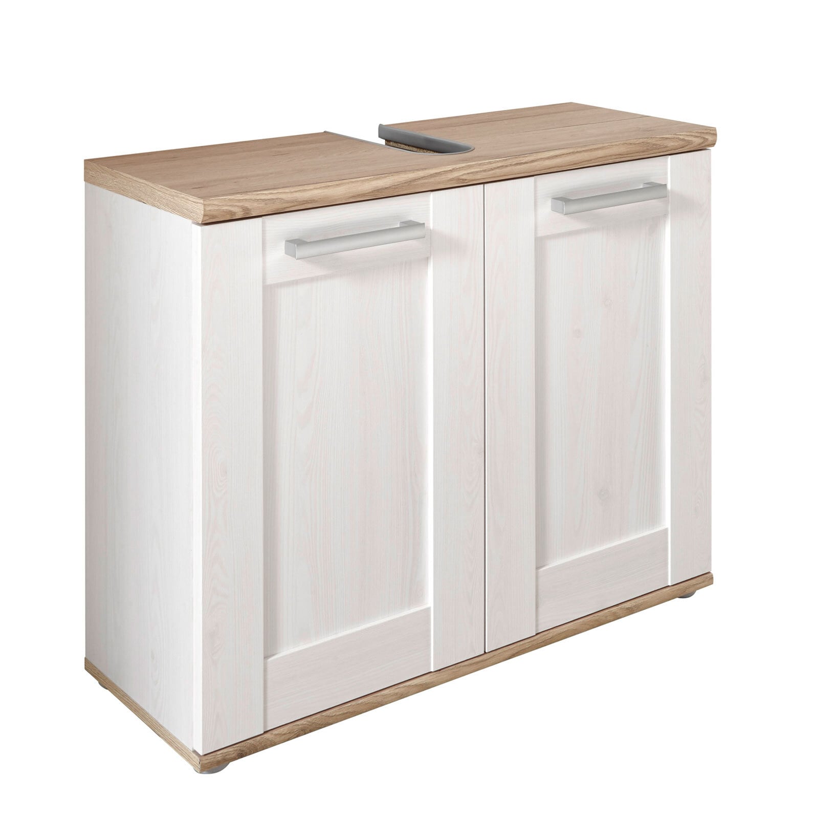 Waschbeckenunterschrank CASA 80 x 66 cm braun/ weiß