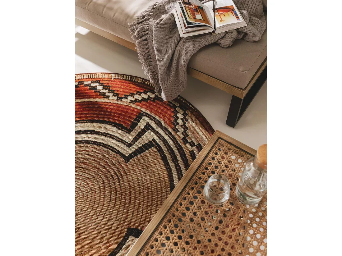 Tapis d'extérieur & intérieur Artis Beige/Cuivre ø 160 cm rond