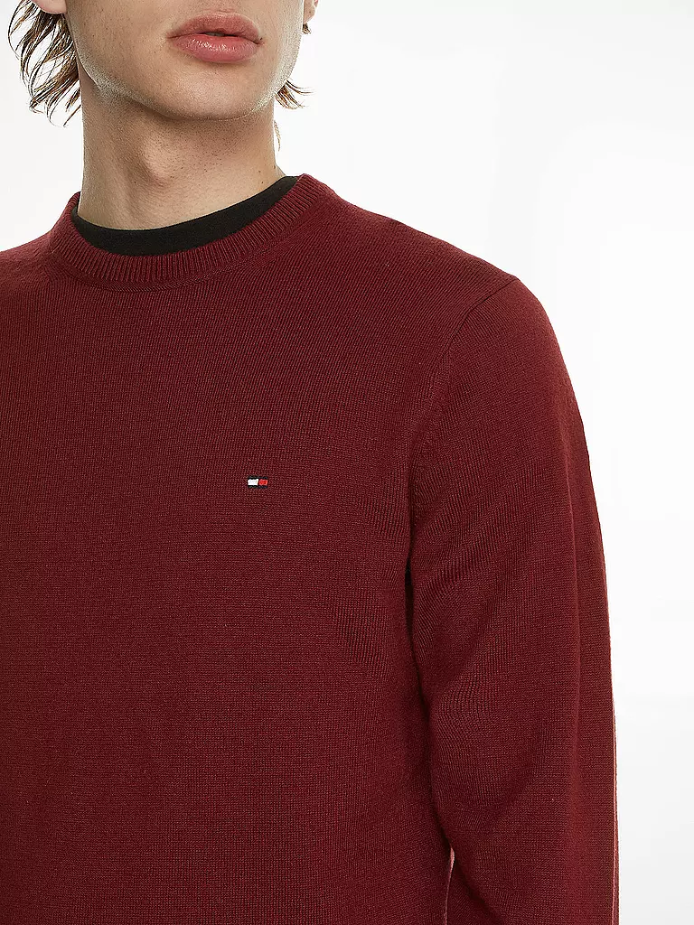 TOMMY HILFIGER Pullover dunkelrot