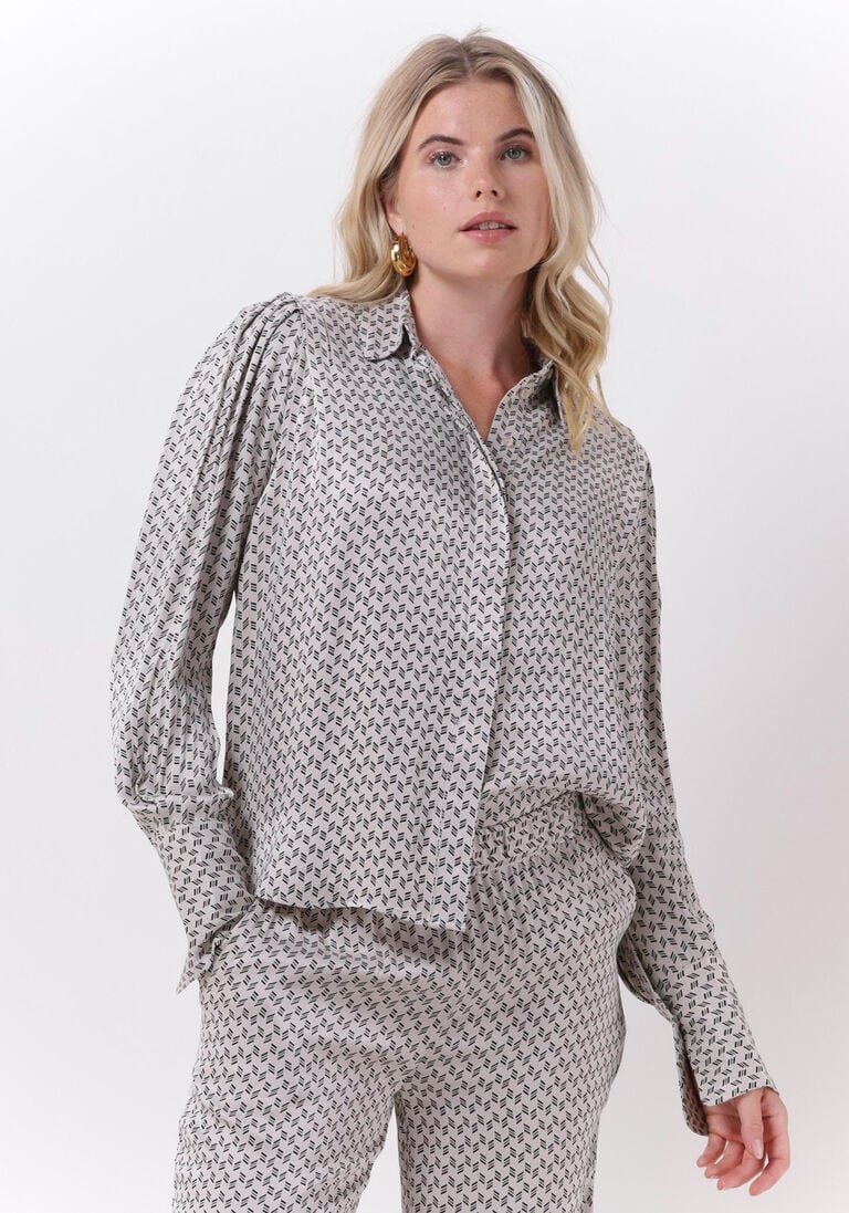 LEVETE ROOM grijze levete room blouse lr-vida 3 shirt