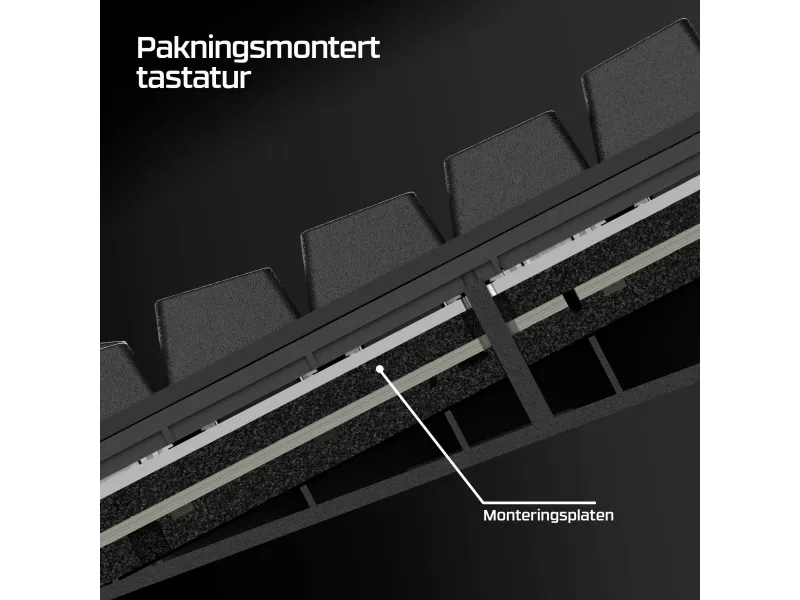 HyperX Alloy Rise - Tastatur - 1000 Hz pollingfrekvens, 100% anti-ghosting, 80 millioner tastetryk - 75% - bagbelyst - trådløs - 2.4 GHz, Bluetooth, USB-C - tastkontakt: HyperX Linear - sort