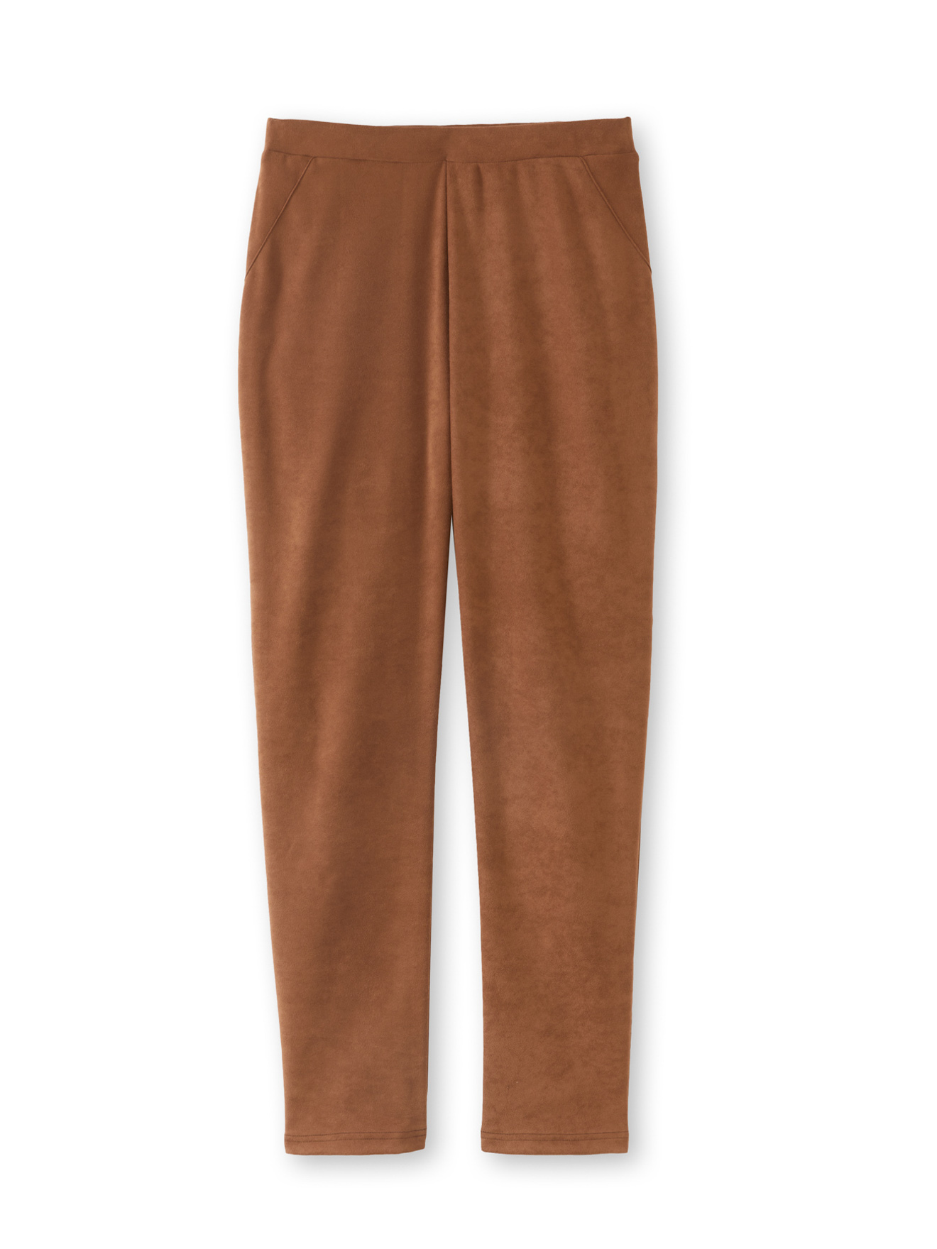 Legging maille effet suédine élastiqué