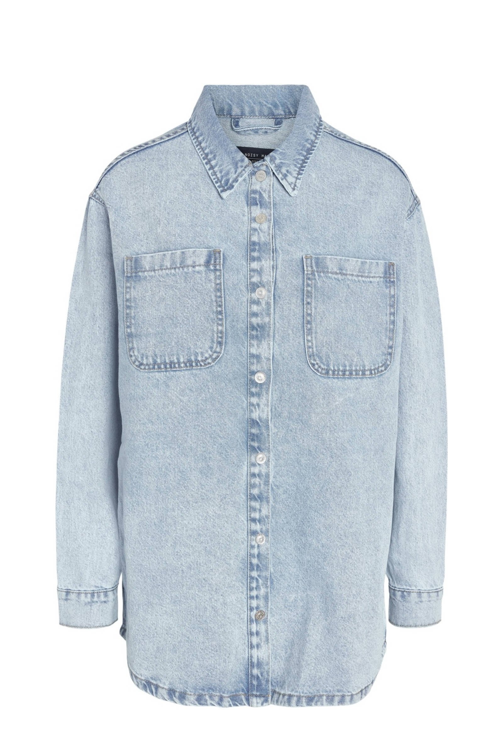 NOISY MAY Curve denim blouse NMALVA light blue denim