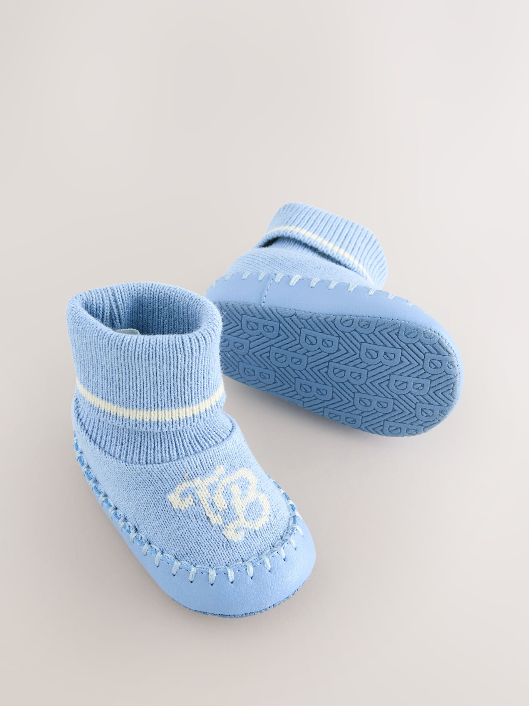 Blauw - Baker by Ted Baker Baby Boys Knitted Booties