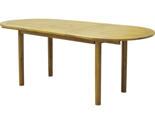 Garden Place Alina 6-delige tuinmeubelset bestaande uit: 4 stoelen, bank, tafel, geolied acaciahout, opvouwbaar, uitschuifbare tafel