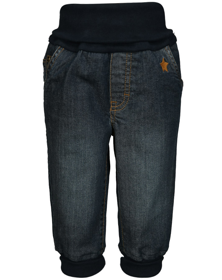 Jeans-Hose BASIC mit Ripp-Bündchen in darkblue