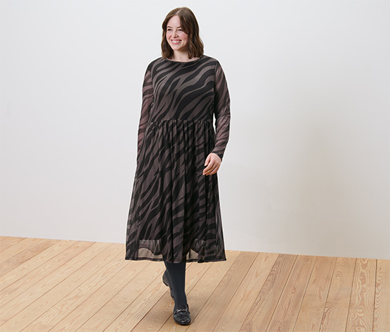 Bedrucktes Mesh-Kleid
