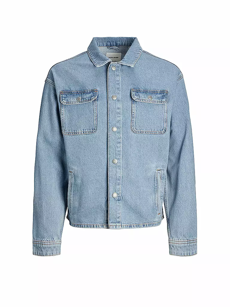 JACK & JONES Overshirt JJICHASE JJOVERSHIRT hellblau