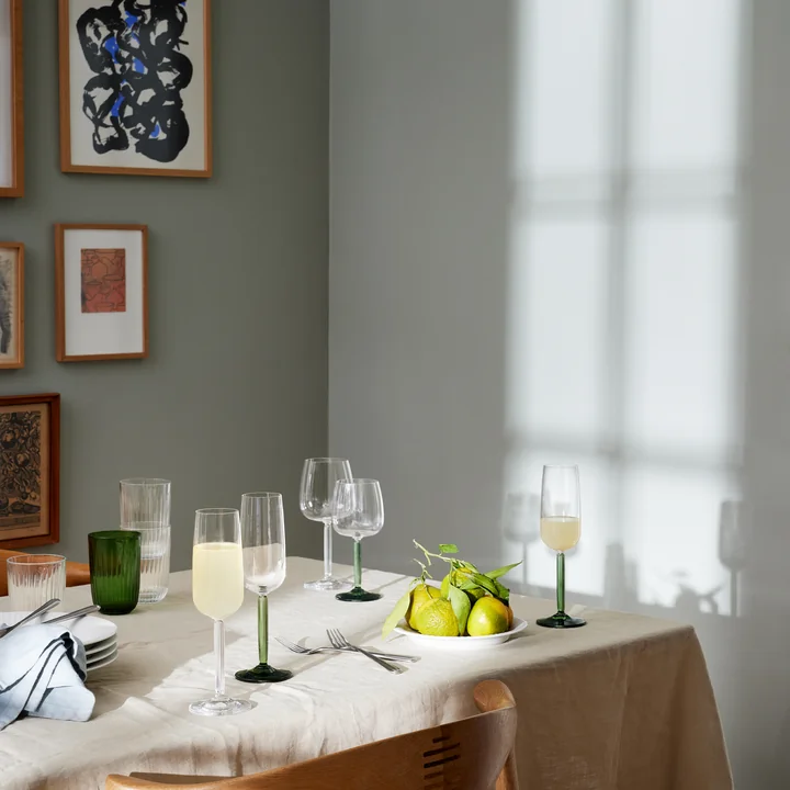 Kähler Design - Hammershøi Champagnerglas, 240 ml (2er-Set), klar