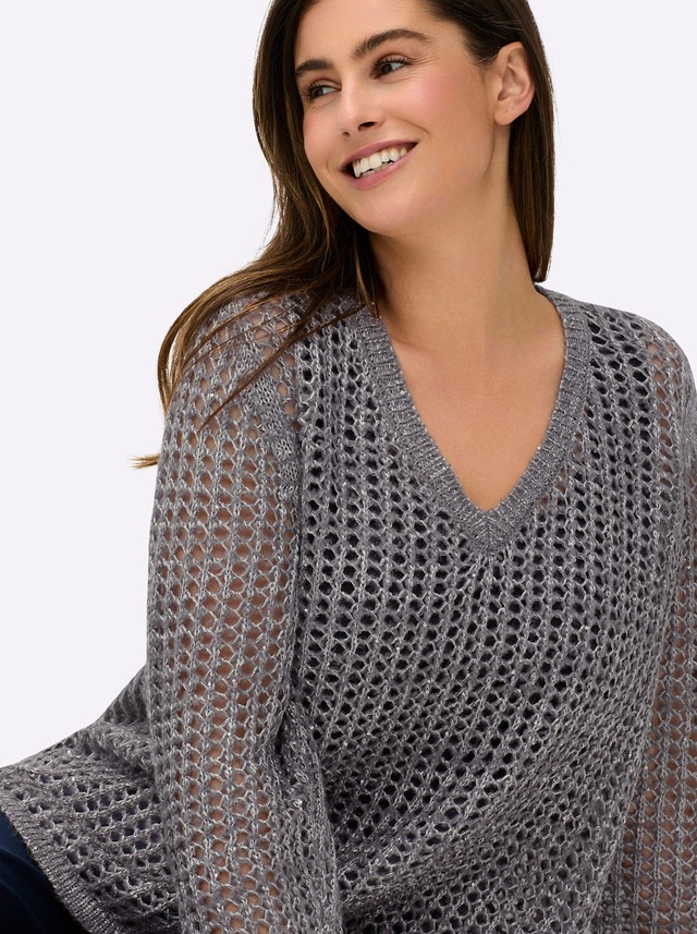 Sheego V-Ausschnitt-Pullover »Pullover«
