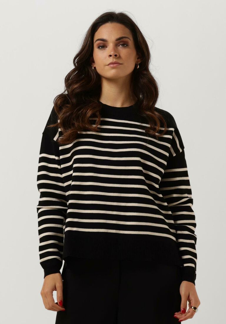 CC HEART zwarte cc heart trui cc heart collings comfy stripe knit blouse