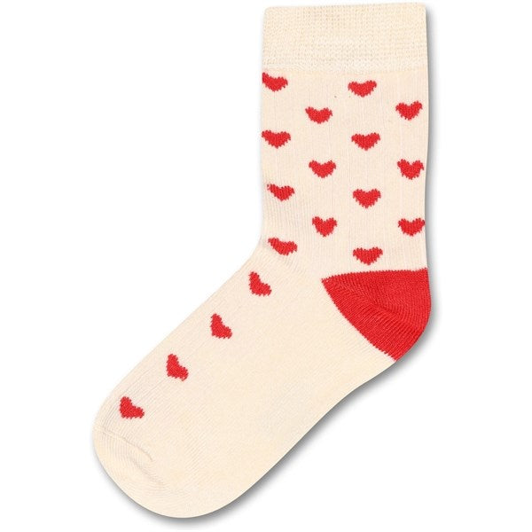 Køb minipop® Bright Red Bambus Strømper Heart