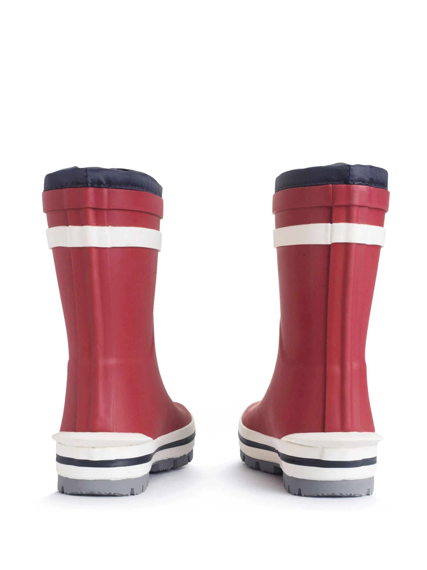 Rood - Start-Rite Big Little Puddle - Behaaglijke gevoerde regenlaarzen met striksluiting