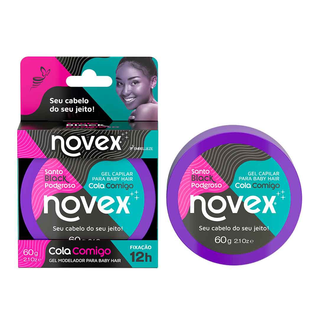 Novex SANTO BLACK PODEROSO Gel de Controlo Mystic Black (Edge Gel) - 200ml