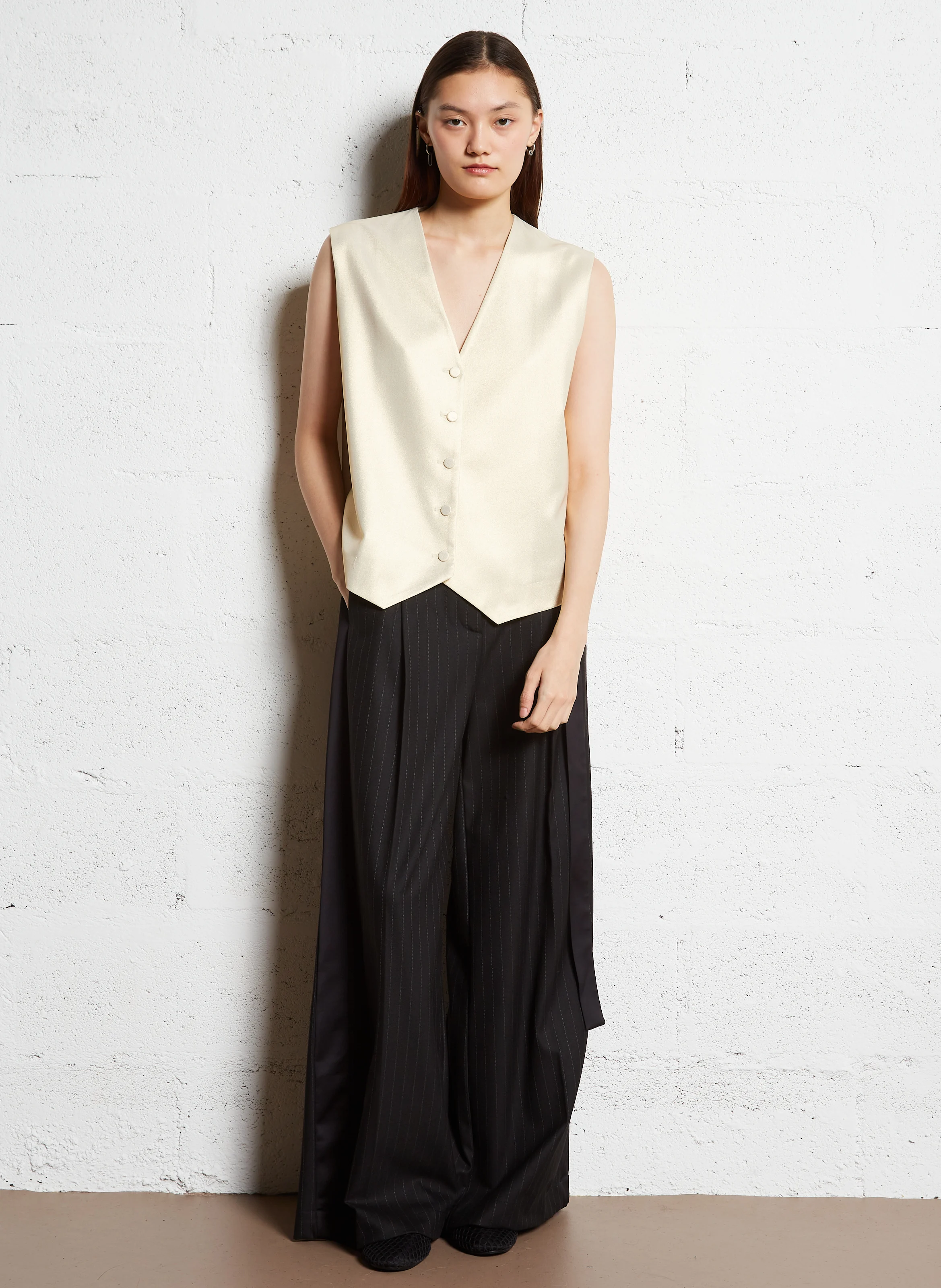 Gilet satiné | Doré
