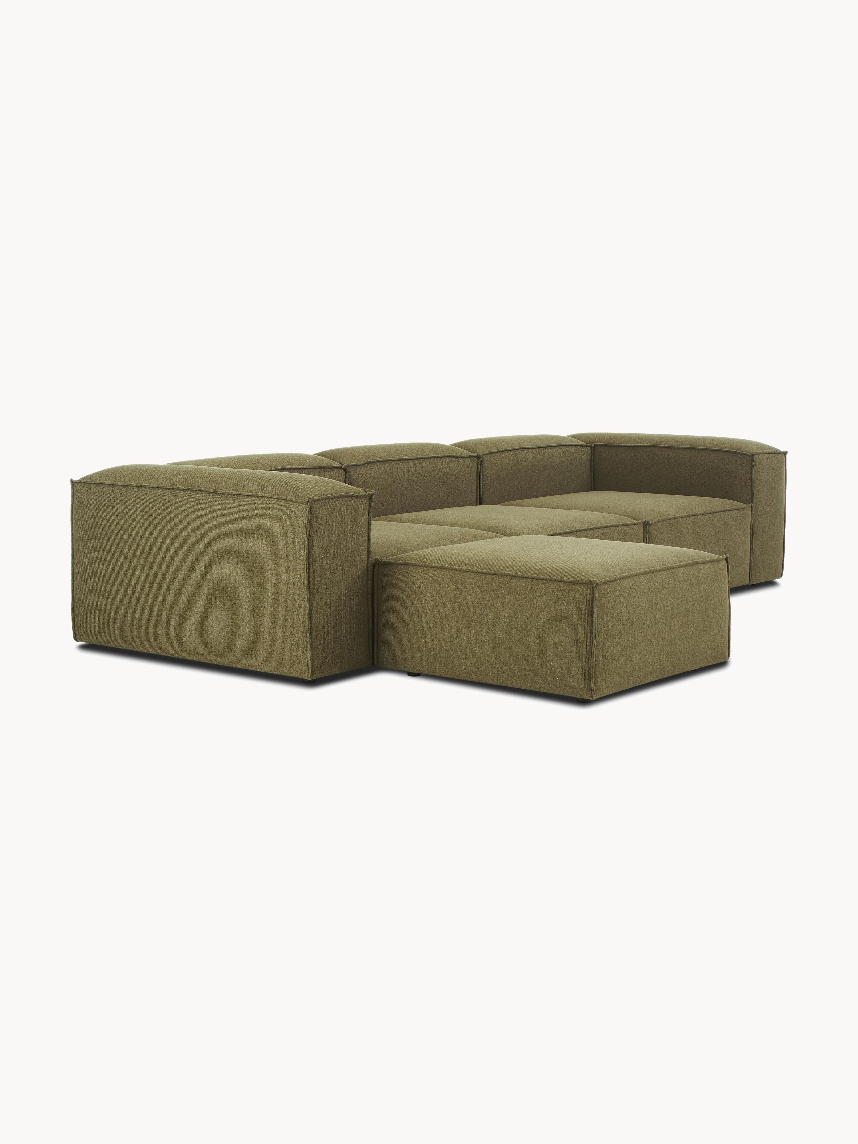 Modulaire bank Lennon (4-zits) met poef (links/rechts)