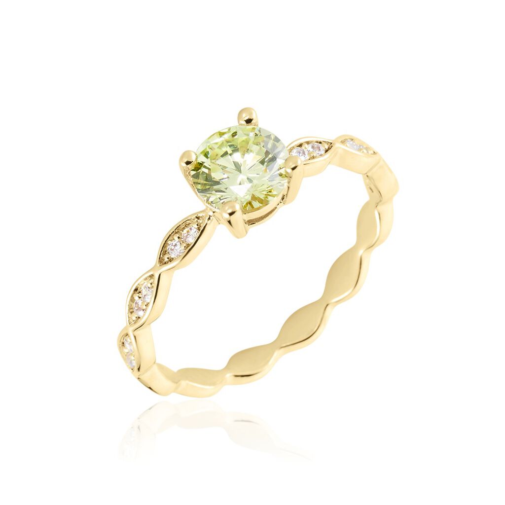 Bague Kurt Plaqué Or Jaune Oxyde De Zirconium