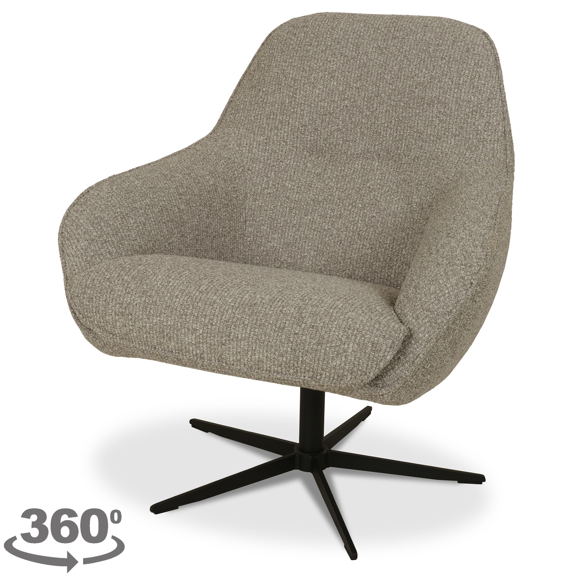 Draaifauteuil Innes B80 x D85 x H89 cm