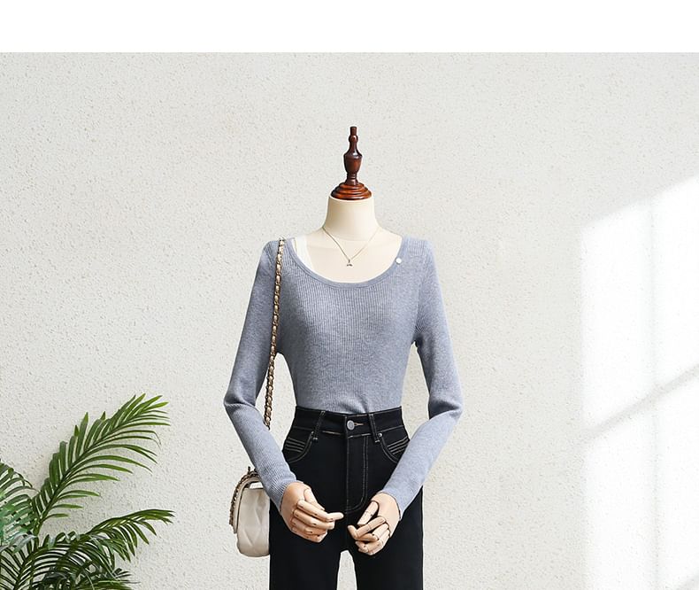 Rusutsu - Hoge taille effen flared jeans
