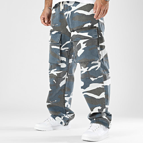 Jean Bleu Marine Camouflage