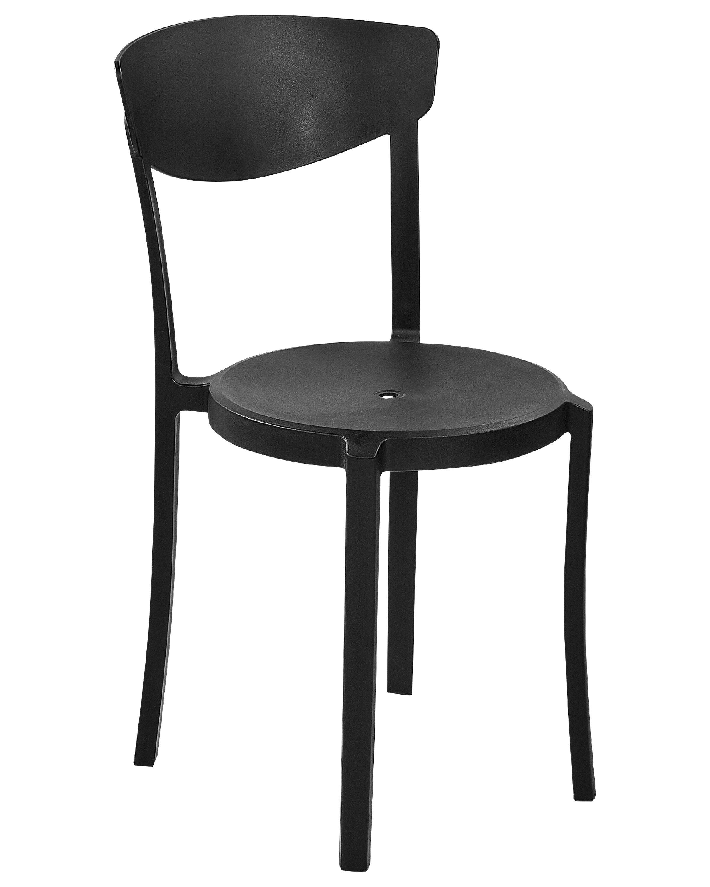 Set van 8 eetkamerstoelen VIESTE Zwart