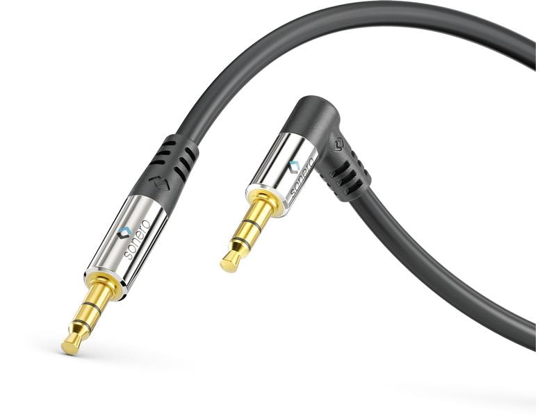 sonero Audio-Kabel 3.5 mm Klinke - 3.5 mm Klinke 0.5 m Stereo-Audiokabel, Klinke-Winkelklinke