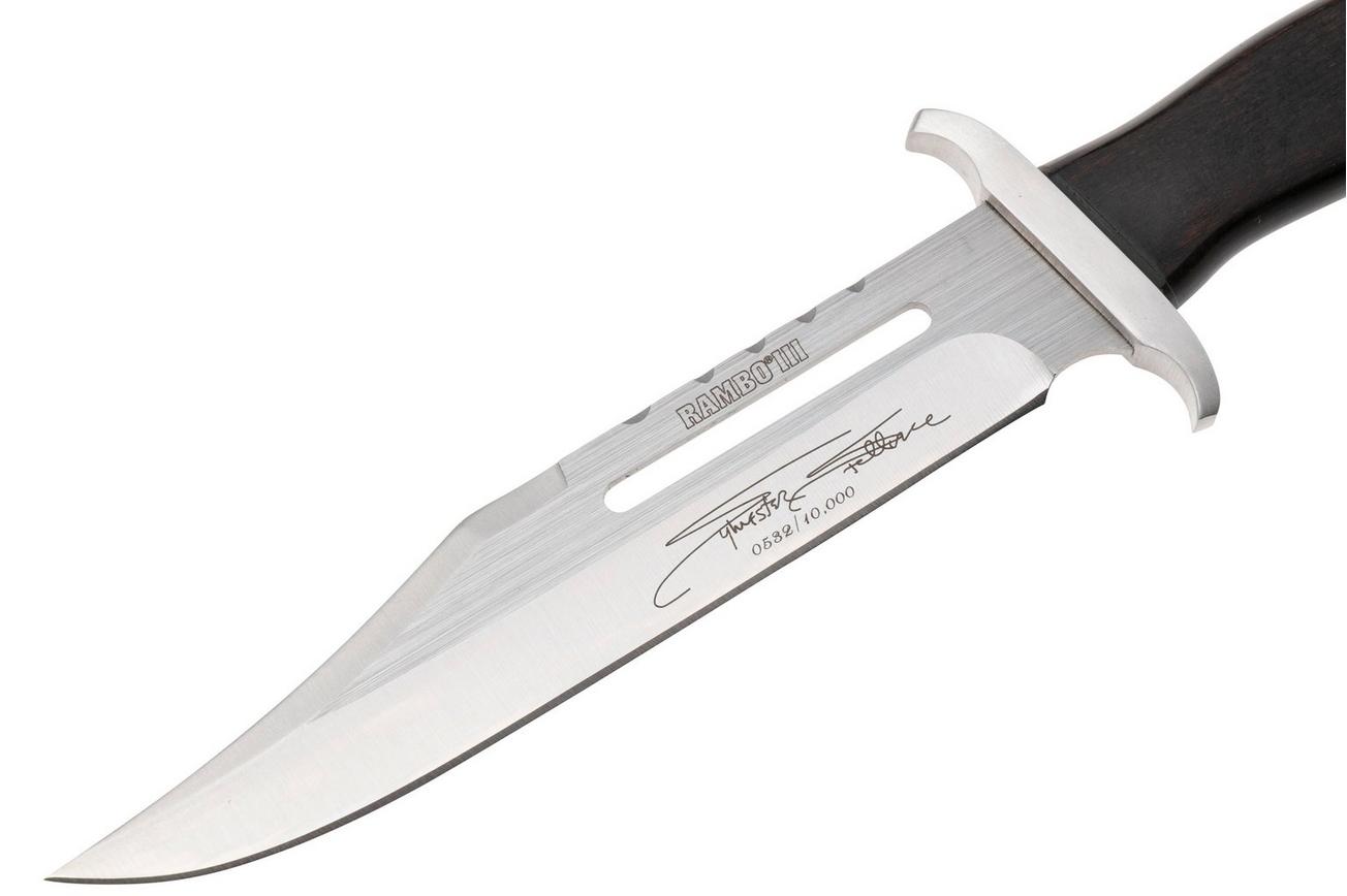 Rambo III 9433 Mini Sylvester Stallone Bowie Signature Edition, vaststaand mes