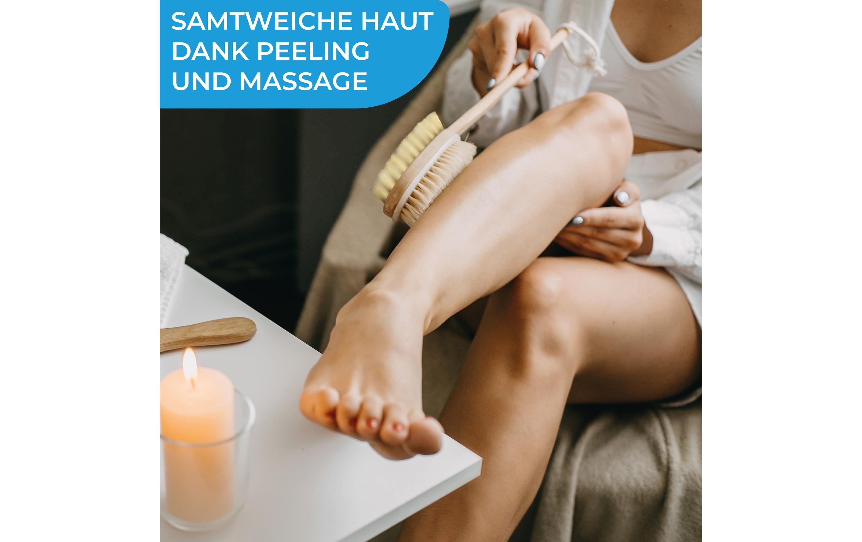 Dusch- und Badebürste 1 Stück2-in1 Körpermassagebürste